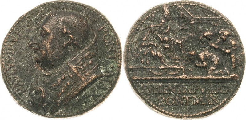 Italien-Kirchenstaat/Vatikanstadt
Paul II. 1464-1471 Bronzegußmedaille o.J. (un...