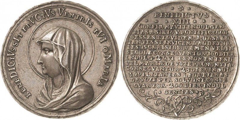 Italien-Kirchenstaat/Vatikanstadt
Benedikt XIII. 1724-1730 Silbermedaille 1730 ...