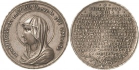 Italien-Kirchenstaat/Vatikanstadt
Benedikt XIII. 1724-1730 Silbermedaille 1730 (unsigniert) Auf den Ablass. Brustbild der Jungfrau Maria mit Schleier...