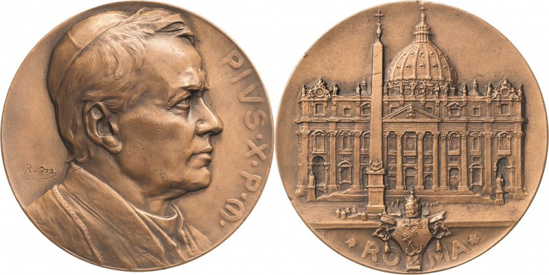 Italien-Kirchenstaat/Vatikanstadt
Pius X. 1903-1914 Bronzemedaille o.J. (R. May...