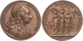 Italien-Sardinien
Victor Amadeus II. 1666-1732 Bronzemedaille o.J. (J. Dassier) Auf die Regierungszeit als König von Sardinien (1720-1730). Geharnisc...