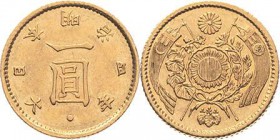 Japan
Mutsuhito (Meiji) 1867-1912 Yen 1871 (= Jahr 4), Osaka Friedberg 49 KM Y. 9 JNDA 5 GOLD. Vorzüglich/vorzüglich-Stempelglanz