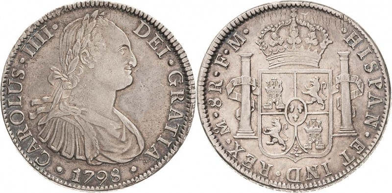 Mexiko
Karl IV. 1789-1808 8 Reales 1798, FM-Mexico City KM 53 Kl. Schrötlingsfe...