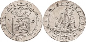 Niederlande-Batavische Republik
 1 Gulden 1802, Enkhuizen Schiffsdarstellung. Mit Hauptmast unter T Scholten 488 b KM 83 Prägefrisch