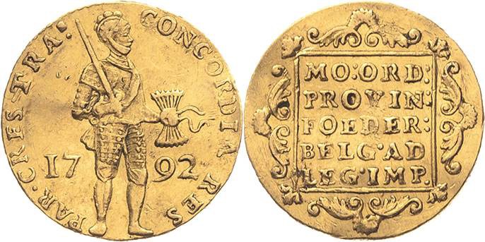 Niederlande-Utrecht
 Dukat 1792, Utrecht Delmonte 965 Friedberg 285 GOLD. 3.47 ...