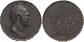 Russland
Alexander I. 1801-1825 Eisengußmedaille 1815 (J. Lösch) Auf seinen Besuch in München. Kopf nach rechts / 7 Zeilen Schrift. 40,6 mm, 22,99 g ...