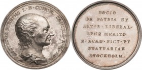Schweden-Medaillen
 Silbermedaille o.J. (Enhörning) Auf den schwedischen Kanzler und Archivar Gustav Ribbing (1719-1811). Brustbild nach rechts / 7 Z...