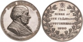 Schweden-Medaillen
 Silbermedaille 1890 (A. Lindberg/A.F. Westerlund) Auf Ingenieur und Erfinder John Ericsson. Brustbild nach rechts / 5 Zeilen Schr...