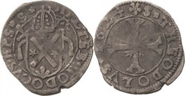 Schweiz-Wallis/Valais Sitten, Bistum
Hildebrand Jost 1613-1638 1/2 Batzen 1624. D./T. 1619 b HMZ 2-1054 c Sehr selten. Sehr schön-