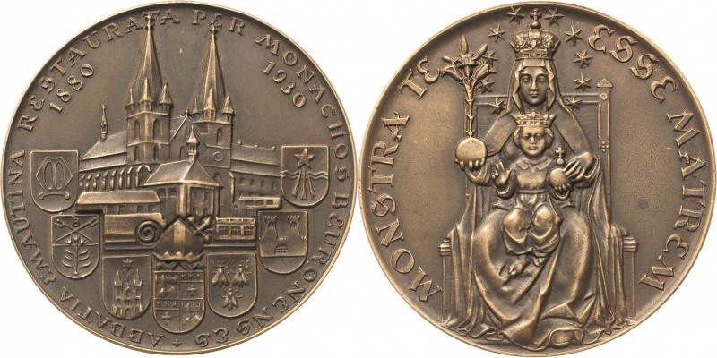 Tschechoslowakei
 Bronzemedaille 1930 (unsigniert) Emmauskloster in Prag. Thron...