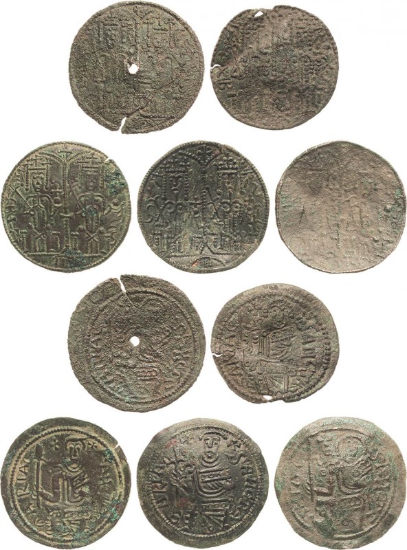 Ungarn
Béla III. 1172-1196 Kupfermünzen Zwei thronende Königsgestalten von vorn...