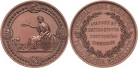 Vereinigte Staaten von Amerika
 Bronzemedaille 1876 (H. Mitchell) Preismedaille zur Ausstellung zur 100-Jahrfeier der Vereinigte Staaten. Weiblicher ...