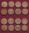 Schweiz
Lot-8 Stück Interessantes Lot von Bronzemedaillen des Genfer Medailleurs J. Dassier. Darunter verschiedene historische Anlässe: Ludiwg IX. vo...