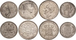 Allgemeine Lots
Lot-4 Stück Dänemark-2 Kroner 1876. Lettland-5 Lati 1931. Niederlande-2 1/2 Gulden 1937. Polen-5 Zlotych 1928 Sehr schön