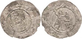 Böhmen
Borivoi II. 1100-1107, 1109-1110, 1118-112 Denar, Prag Brustbild des Herrschers mit Kreuz nach links, BORIVVOI / Hl. Wenzel erhebt Schwert geg...