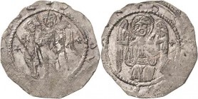 Böhmen
Sobeslav I. 1125-1140 Denar, Prag Nach rechts stehender Herzog mit Schwert und Fahne, links daneben ein Schildträger / Engel von vorn Cach 577...