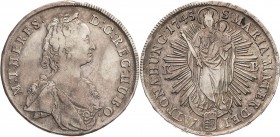 Habsburg
Maria Theresia 1740-1780 Taler 1745, KB-Kremnitz Voglhuber 276/III Davenport 1128 Eypeltauer 243 Huszar 1670 Sehr schön