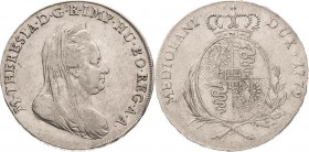 Habsburg
Maria Theresia 1740-1780 Scudo 1779, Mailand Davenport 1386 Eypeltauer 489/2 Herinek 1733 Toffanin 435/3 (R) CNI 120 Selten. Fast vorzüglich...