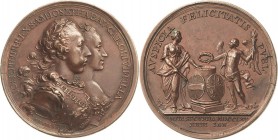Habsburg
Josef II. 1764-1790 Bronzemedaille 1765 (A. Wideman) Seine Vermählung mit Maria Josepha von Bayern. Brustbilder des Paares nebeneinander nac...
