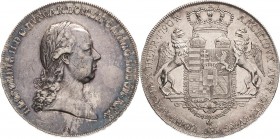 Habsburg
Leopold II. 1790-1792 Taler 1790, A-Wien Königstaler Davenport 1171 Jaeger 70 Seltenes und attraktives Exemplar. Winz. Kratzer, vorzüglich-S...