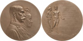 Kaiserreich Österreich
Erzherzog Rainer 1827-1913 Bronzemedaille 1902 (Rudolf Marschall) Auf seine Goldene Hochzeit, Widmung der Akademie der Wissens...