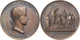 Kaiserreich Österreich
Ferdinand I. 1835-1848 Bronzemedaille 1838 (L. Manfredini) Auf seine Krönung für die Lombardei und Venetien in Mailand. Kopf m...