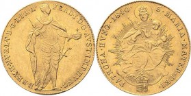 Kaiserreich Österreich
Ferdinand I. 1835-1848 Dukat 1840, Kremnitz Jaeger 253 Schlumberger 17 Huszar 2075 Friedberg 222 GOLD. 3.49 g. Vorzüglich