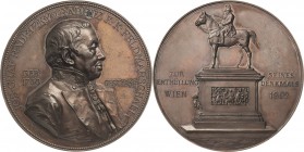 Kaiserreich Österreich
Franz Joseph I. 1848-1916 Bronzemedaille 1858 (A. Scharff) Auf die Enthüllung seines Denkmals in Wien. Brustbild Radetzkys nac...