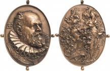 Medaillen
Wien Ovale Bronzegußmedaille 1890 (A. Scharff) Auf den Maler und Vorstand der Wiener Künstlergenossenschaft, Eugen Felix - Widmung zum Gsch...