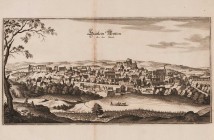 Historische Ortsansichten
Wettin Kupferstich um 1650 (Merian) "Stättlein Wettien An der Saale". Ansicht der Stadt mit Burg, davor Landschaft. 300 x 3...