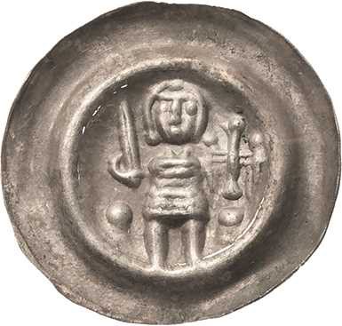 Arnstein, Grafschaft
Albrecht I. 1199-1241 oder Walter IV. 1241-1272 Brakteat. ...