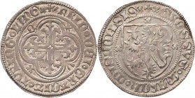 Sachsen, Haus Wettin, Groschenzeit
Markgraf Friedrich IV. der Streitbare 1381-1428 Schildgroschen o.J. (1405/1412), Freiberg (Gotha?) Mehner 5/21 Kru...