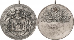 Annaberg
 Versilberte Bronzemedaille o.J. (nach 1933) Verdienstmedaille, gestiftet vom 1. Bürgermeister der Stadt. Behelmtes Wappen / Hakenkreuz über...