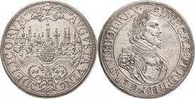 Augsburg-Stadt
 Taler 1643. Mit Titel und Porträt Ferdinand III. Stadtansicht Forster 298 Davenport 5039 Prachtexemplar. Prägefrisch