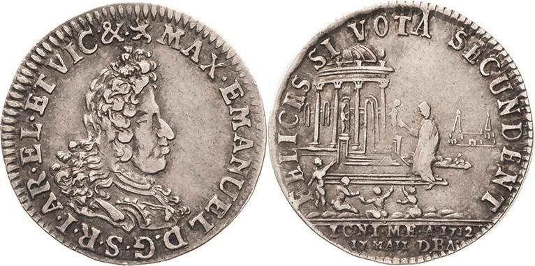 Bayern
Maximilian II. Emanuel 1679-1726 Silbermedaille 1712 (G. de Backer) Auf ...