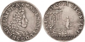 Bayern
Maximilian II. Emanuel 1679-1726 Silbermedaille 1712 (G. de Backer) Auf die Huldigung der Grafschaft Namur. Brustbild nach rechts / Kurfürst m...