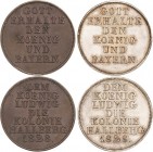 Bayern
Ludwig I. 1825-1848 Silbermedaille 1828 (unsigniert) Kolonie Hallberg. 6 Zeilen Schrift / 7 Zeilen Schrift. 25 mm, 7,23 g. Dazu ein weiteres E...