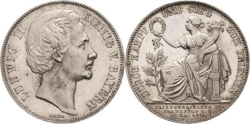 Bayern
Ludwig II. 1864-1886 Taler 1871, München Sieg AKS 188 Jaeger 110 Kahnt 1...