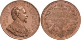 Bayern
Ludwig II. 1864-1886 Bronzemedaille 1882 (J. A. Ries) 300-jähriges Jubiläum der Universität Würzburg. Brustbild Ludwig II. nach rechts im Herm...