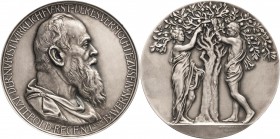 Bayern
Prinzregent Luitpold 1886-1912 Silbermedaille 1906 (H. Kaufmann) 100 Jahre Königreich Bayern. Brustbild nach rechts / Paar mit antiken Gewand ...