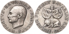 Bayern
Kronprinz Rupprecht 1869-1955 Silbergußmedaille o.J. (1935) (J. Bernhart) Kopf nach links / Vor Säule mit den Wappenschilden von Bayern und de...