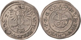 Brandenburg-Preußen
Georg Wilhelm 1619-1640 Kipper-6 Gröscher o.J. Cöln Bahrfeldt 669 Neumann 10.50 Slg. Kraaz 147 Vorzüglich