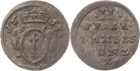 Brandenburg-Preußen
Friedrich Wilhelm, der große Kurfürst 1640-1688 2 Pfennig 1653, Berlin v. Schrötter 1503 Neumann 11.97 Selten. Sehr schön