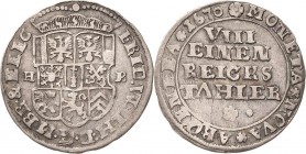 Brandenburg-Preußen
Friedrich Wilhelm, der große Kurfürst 1640-1688 1/8 Taler 1670, HB-Minden v. Schrötter 833 Neumann 11.68 Sehr schön+