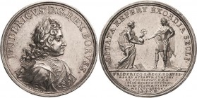 Brandenburg-Preußen
KÖNIGREICH ab 1701. Friedrich I. 1701-1713 Silbermedaille 1706 (Chr. Wermuth) 200 Jahre Universität Frankfurt/Oder. Geharnischtes...