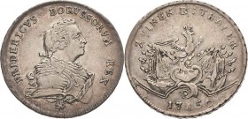 Brandenburg-Preußen
Friedrich II., der Große 1740-1786 1/2 Taler 1750, A-Berlin Ohne Buchstaben im Armabschnitt Olding 13 a Kluge 66.1 v. Schrötter 1...