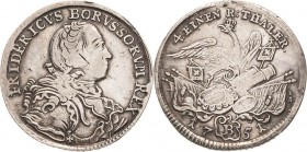 Brandenburg-Preußen
Friedrich II., der Große 1740-1786 1/4 Taler 1751, B-Breslau Olding 32 Kluge 72 v. Schrötter 205 Leichte Fassungsspuren, sehr sch...