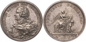 Brandenburg-Preußen
Friedrich II., der Große 1740-1786 Silberne Schraubmedaille 1759 (1763) (J.M. Mörikofer/G. Eichler/B. Hübner) Auf die Siege des J...