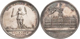 Brandenburg-Preußen
Friedrich II., der Große 1740-1786 Silbermedaille 1762 (J. L. Oexlein) Auf den Frieden von Hubertusburg. Pax steht mit Zepter und...