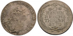 Brandenburg-Preußen
Friedrich II., der Große 1740-1786 1/3 Taler 1770, B-Breslau Olding 88 Kluge 144.5 v. Schrötter 546 Revers leicht justiert, fast ...